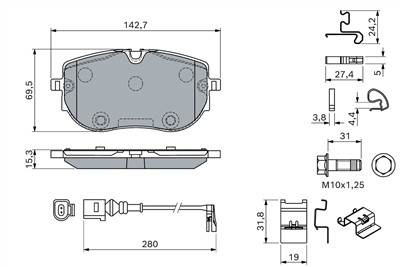 BOSCH 0 986 460 201 Číslo výrobce: BP2899. EAN: 4047026852813.