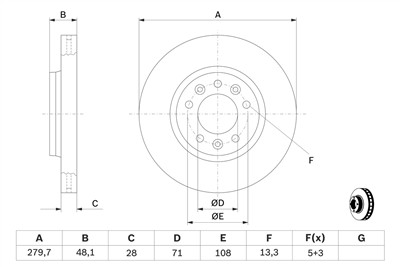 BOSCH 0 986 479 266 Číslo výrobce: BD1144. EAN: 4047024227088.