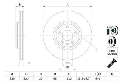 BOSCH 0 986 479 468 Číslo výrobce: BD1327. EAN: 4047024400559.
