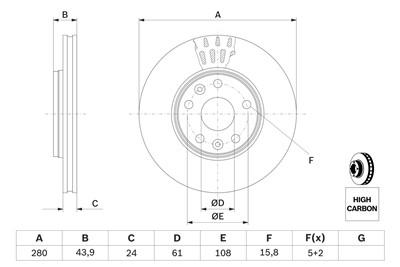 BOSCH 0 986 479 555 Číslo výrobce: BD1399. EAN: 4047024615397.