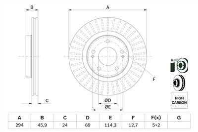 BOSCH 0 986 479 E76 Číslo výrobce: BD2708. EAN: 4047023048165.
