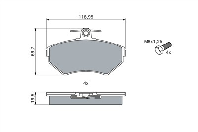 BOSCH 0 986 494 021 Číslo výrobce: BP267. EAN: 4047024044029.