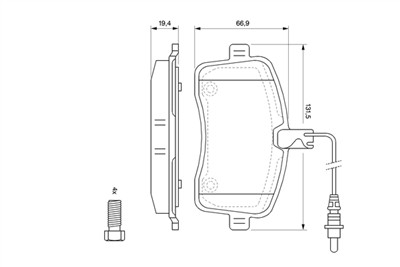 BOSCH 0 986 494 097 Číslo výrobce: BP1007. EAN: 4047024168749.