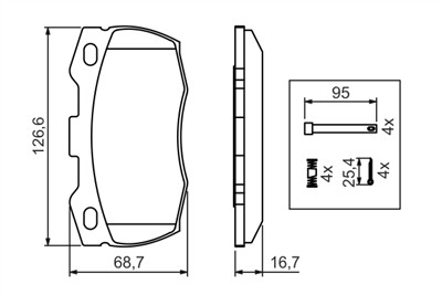 BOSCH 0 986 494 291 Číslo výrobce: BP1246. EAN: 4047024684355.