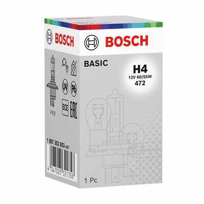BOSCH 1 987 302 803 Číslo výrobce: H4. EAN: 4047025321358.