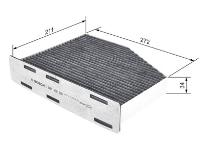 BOSCH 1 987 432 597 Číslo výrobce: R 2597. EAN: 4047024810099.