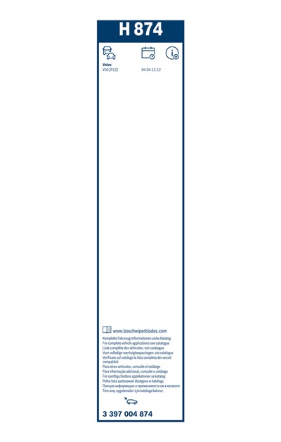 BOSCH 3 397 004 874 Číslo výrobce: H 874. EAN: 4047023127013.