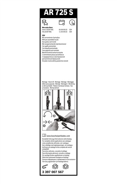 BOSCH 3 397 007 567 Číslo výrobce: AR 725 S. EAN: 4047024784451.