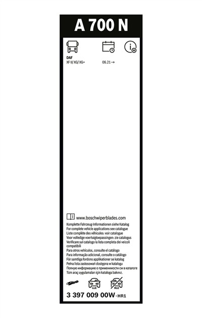 BOSCH 3 397 009 00W Číslo výrobce: A 700 N. EAN: 4047026886054.