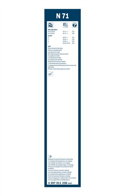 BOSCH 3 397 011 238 Číslo výrobce: N 71. EAN: 4047024262249.