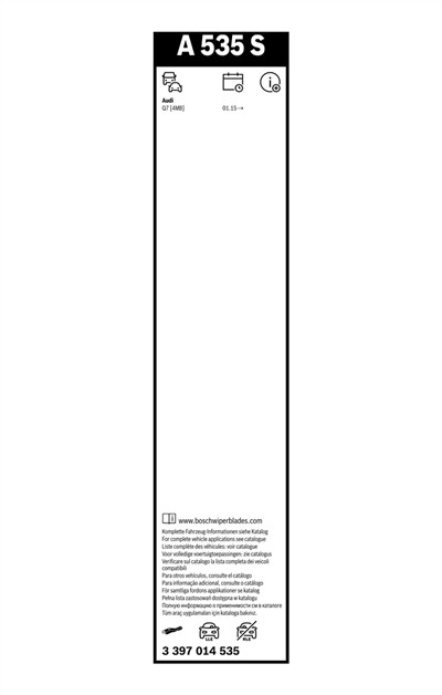 BOSCH 3 397 014 535 Číslo výrobce: A 535 S. EAN: 4047026331547.