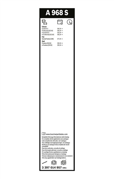 BOSCH 3 397 014 957 Číslo výrobce: A 968 S.