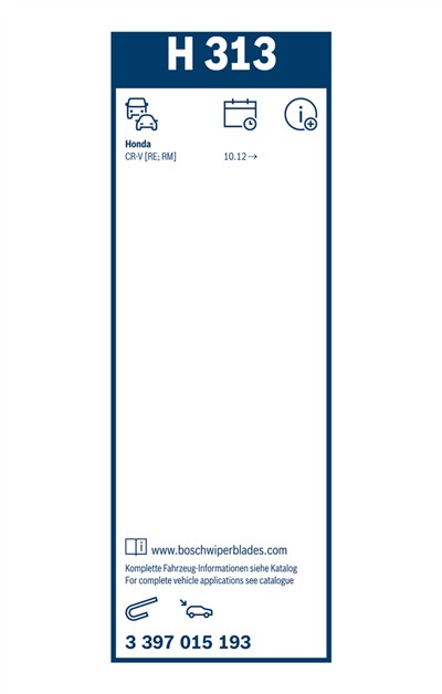 BOSCH 3 397 015 193 Číslo výrobce: H 313. EAN: 4047026134087.