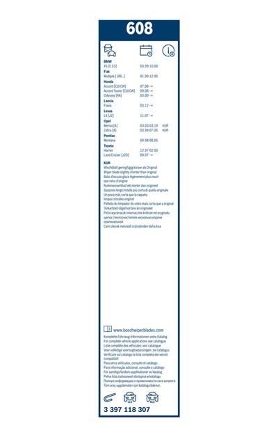 BOSCH 3 397 118 307 Číslo výrobce: 608. EAN: 3165143197189.