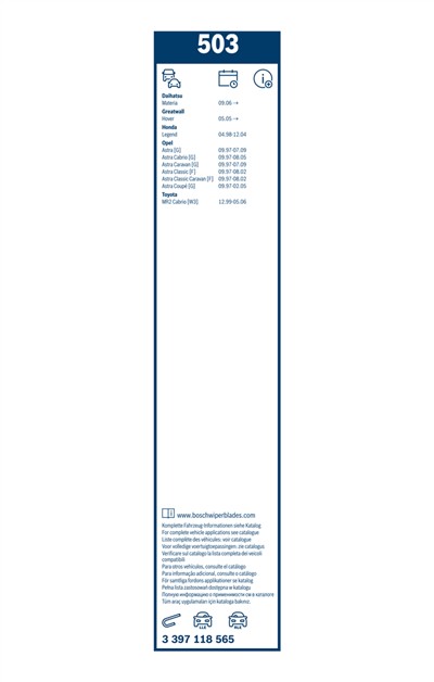 BOSCH 3 397 118 565 Číslo výrobce: 503. EAN: 3165141208078.