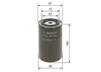 BOSCH F 026 402 036 Číslo výrobce: N 2036. EAN: 4047024374706.