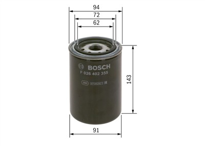 BOSCH F 026 402 355 Číslo výrobce: N 2355. EAN: 4047026531817.