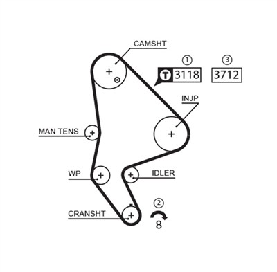 GATES 5558XS Číslo výrobce: 859715558. EAN: 5412571996654.