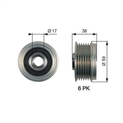 GATES OAP7168 Číslo výrobce: 7789-10168. EAN: 5414465121630.