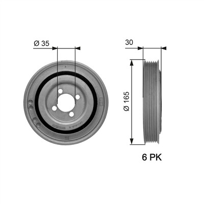 GATES TVD1032 Číslo výrobce: 7845-10044. EAN: 5414465737459.