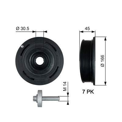 GATES TVD1054A Číslo výrobce: 7845-20059. EAN: 5414465466274.