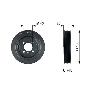 GATES TVD1129 Číslo výrobce: 7845-10129. EAN: 5414465282218.