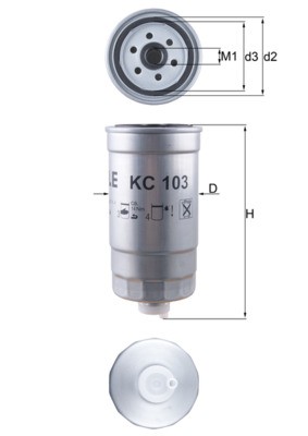 KNECHT KC 103 Číslo výrobce: 78427114. EAN: 4009026101810.