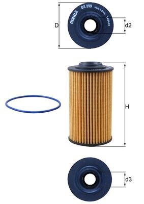 KNECHT OX 399D Číslo výrobce: 70377389. EAN: 4009026704219.