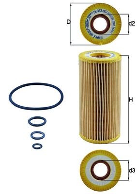 KNECHT OX 383D Číslo výrobce: 70325107. EAN: 4009026508817.