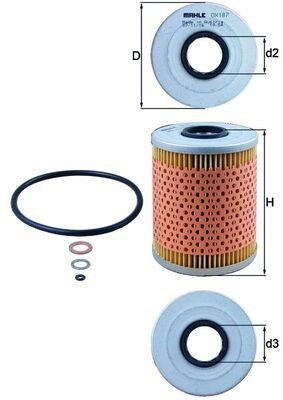 KNECHT OX 187D Číslo výrobce: 76564470. EAN: 4009026308554.