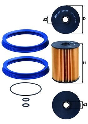KNECHT KX 503D Číslo výrobce: 72426628. EAN: 4009026966099.