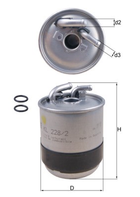KNECHT KL 228/2D Číslo výrobce: 76832414. EAN: 4009026506158.