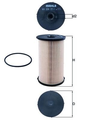 KNECHT KX 220D Číslo výrobce: 70366153. EAN: 4009026601822.