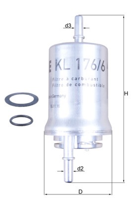 KNECHT KL 176/6D Číslo výrobce: 76536148. EAN: 4009026303290.