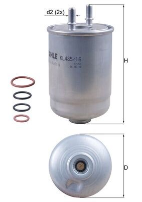 KNECHT KL 485/16D Číslo výrobce: 72375028. EAN: 4009026939895.
