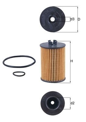 KNECHT OX 382D Číslo výrobce: 70323790. EAN: 4009026508428.