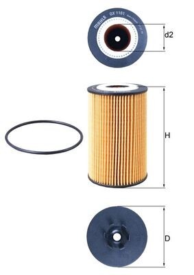 KNECHT OX 1161D Číslo výrobce: 72434650. EAN: 4009026967614.