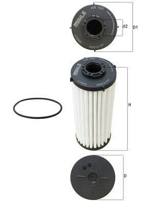 KNECHT HX 190D Číslo výrobce: 72568931. EAN: 4057635175333.