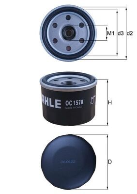 KNECHT OC 1570 Číslo výrobce: 72544068. EAN: 4057635216982.