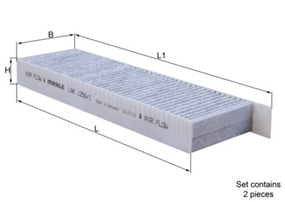 KNECHT LAK 1256/1/S Číslo výrobce: 72551737. EAN: 4057635215374.