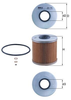 KNECHT OX 91D Číslo výrobce: 72547543. EAN: 4009026002384.