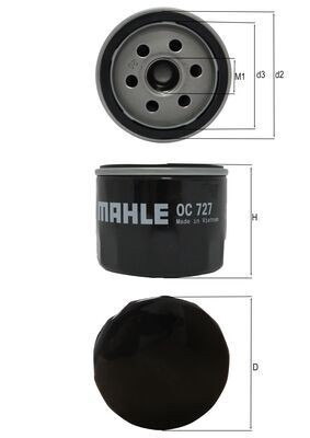 KNECHT OC 727 Číslo výrobce: 72578318. EAN: 4009026934081.