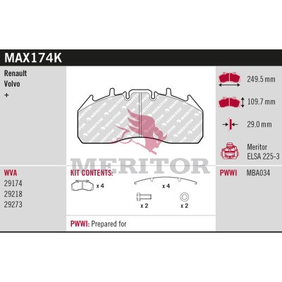 MERITOR MAX174K Číslo výrobce: 29174.