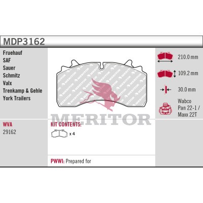 MERITOR MDP3162 Číslo výrobce: 29162.