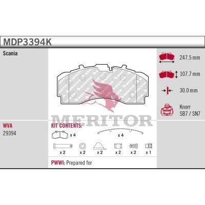 MERITOR MDP3394K Číslo výrobce: 29394.