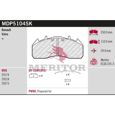 MERITOR MDP5104SK Číslo výrobce: 29174.