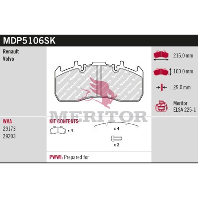 MERITOR MDP5106SK Číslo výrobce: 29203.