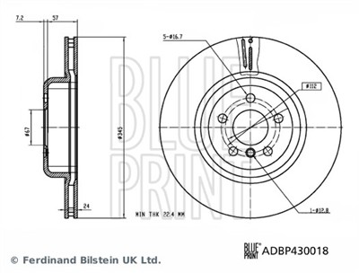 BLUE PRINT ADBP430018 EAN: 5057746197926.