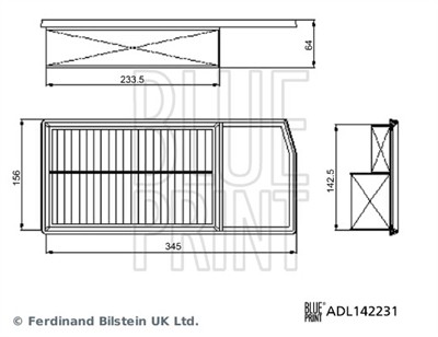 BLUE PRINT ADL142231 EAN: 5050063273946.
