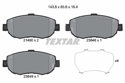 TEXTAR 2149001 Číslo výrobce: 21490. EAN: 4019722248757.